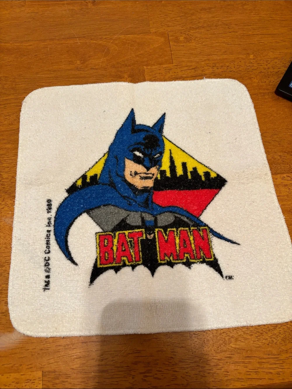 Vintage 1989  Batman Animated Cannon Washcloth
